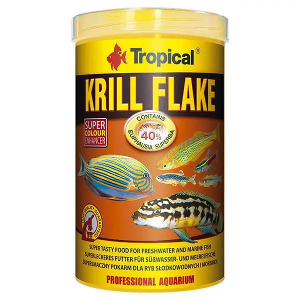 Tropical Krill Flakes Tropikal Balıklar için İçerikli Pul Balık Yemi 100 Ml 20 Gr