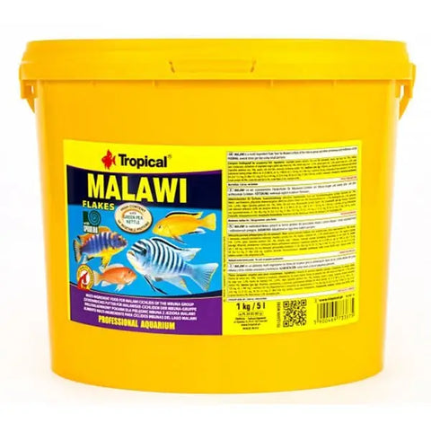 Tropical Malawı Flakes Cichlid Balıkları için Pul Balık Yemi 11 Lt 2 Kg