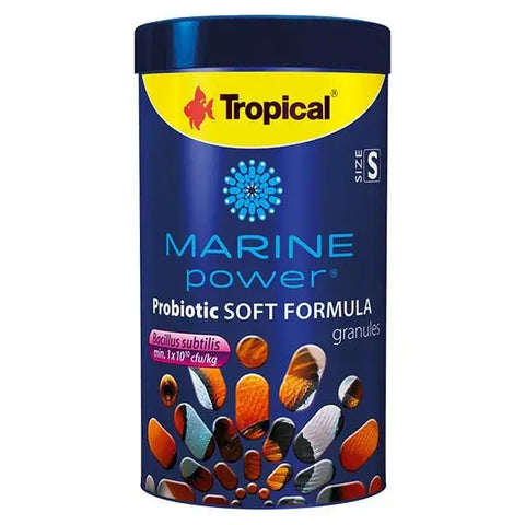 Tropical Marine Power Probiotic Soft Formula Prebiyotik Katkılı Omnivor Deniz Balık Yemi Small 100