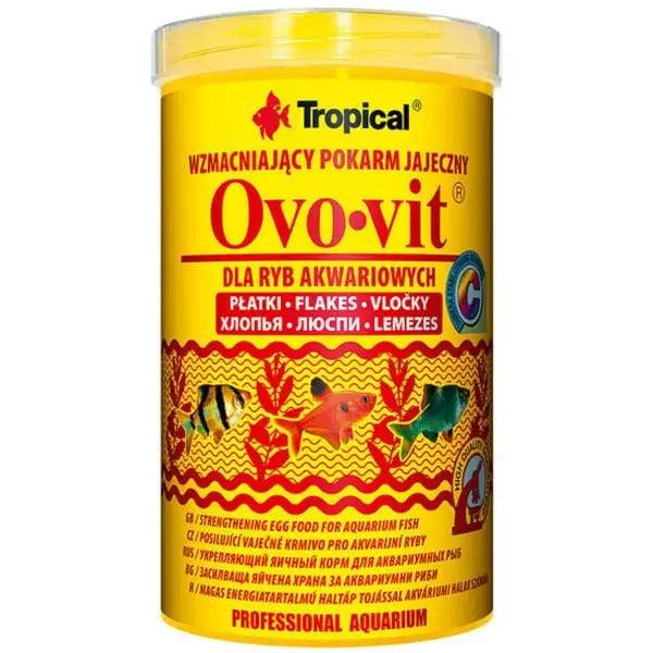 Tropical Ovo-vit Yumurta Katkılı Güçlendirici Pul Balık Yemi 1000 Ml 200 Gr