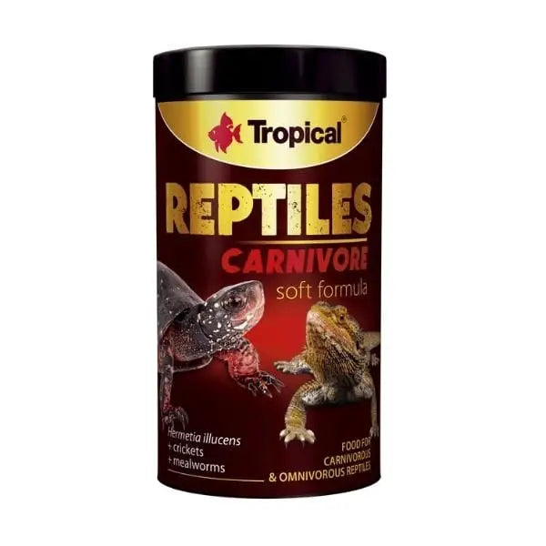 Tropical Reptiles Carnivore Soft Etobur ve Omnivor Sürüngenler için Yem 1000 Ml 260 Gr