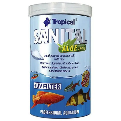 Tropical Sanital Aloe Vera İlaveli Zengin İçerikli Akvaryum Tuzu 1000 Ml 1.2 Kg