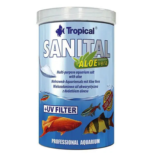 Tropical Sanital Aloe Vera İlaveli Zengin İçerikli Akvaryum Tuzu 100 Ml 120 Gr