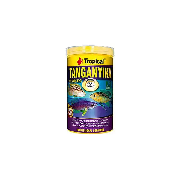 Tropical Tanganyika Flakes Cichlid Balıkları için Pul Balık Yemi 250 Ml 50 Gr