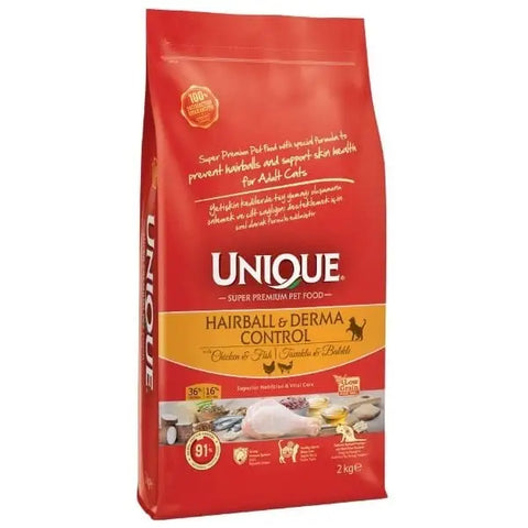 Unique Deri ve Tüy Sağlığı için Tavuklu Balıklı Yetişkin Kedi Maması 2 Kg