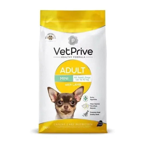 Vet Prive Adult Kuzu Etli küçük Irk Yetişkin Köpek Maması 3 Kg