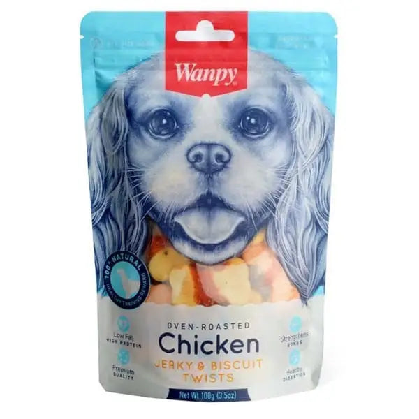 Wanpy Bisküvi üzeri Tavuk Sargılı Köpek ödül Maması 100 Gr