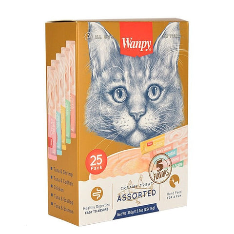 Wanpy Karışık Sıvı Kedi Ödül Maması 1 Adet 25x14 Gr