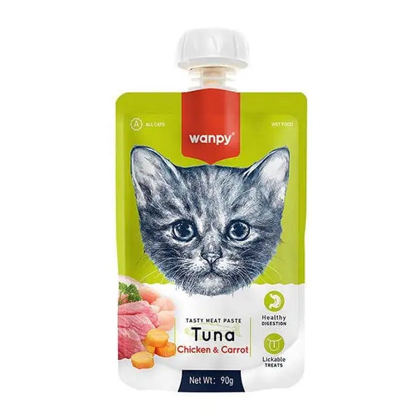 Wanpy Taze Ton Balıklı ve Tavuklu Et Ezmesi Doğal Kedi ödülü 90 Gr