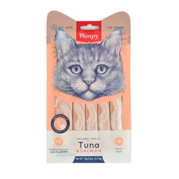 Wanpy Ton Balıklı ve Somonlu Krema Kedi ödülü 25x14 Gr