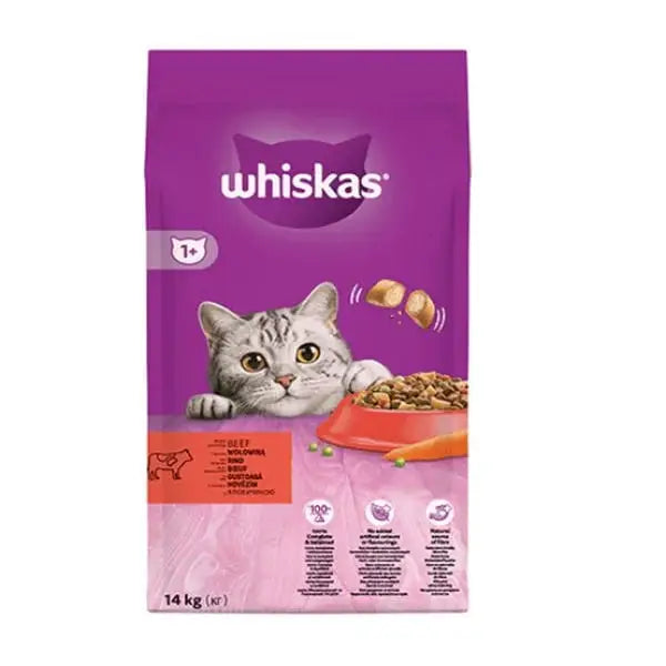 Whiskas Biftek ve Havuçlu Yetişkin Kedi Maması 14 Kg